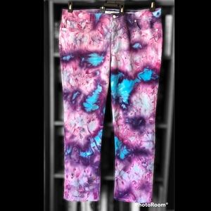Tie Dyed Plus Size Jeans-20W